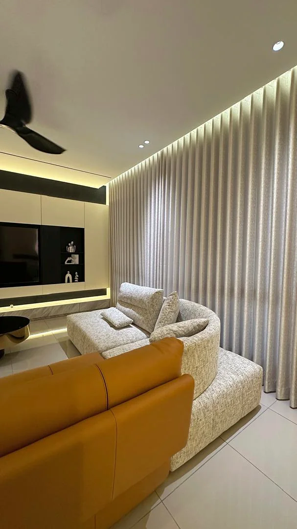 Elegant living room curtains by Ni-Shin Curtain